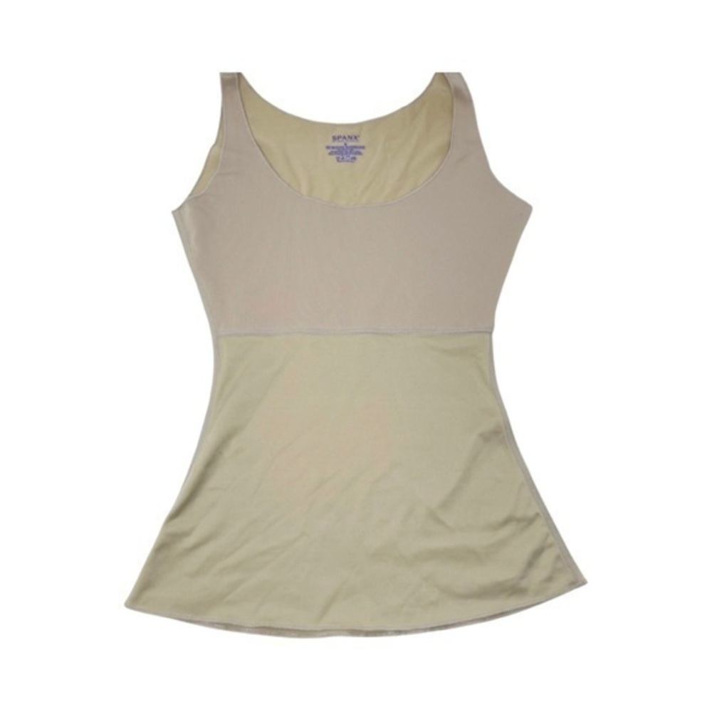 Spanx Women’s Cream Color Scoop Neck Sleeveless Tank Top Thinstincts Shapewear